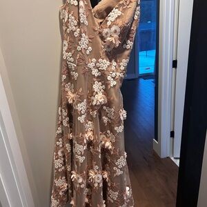 Elegant Floral Embroidered Dress